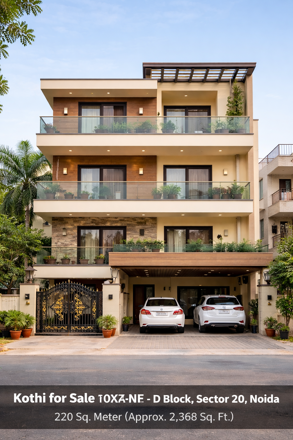 Kothi for Sale (220M) – D Block, Sector 20, Noida