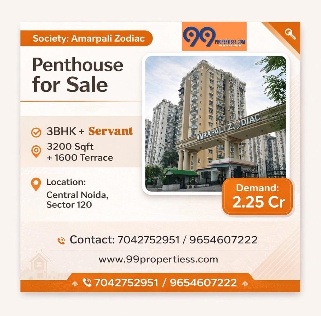 Penthouse for sale in Amrapali zodiac sector -120 centre noida