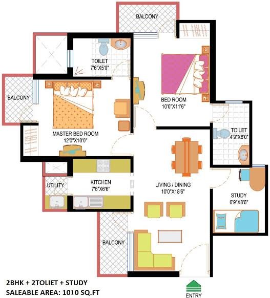 2bhk flat Available in hydpark sector 78 noida for sale