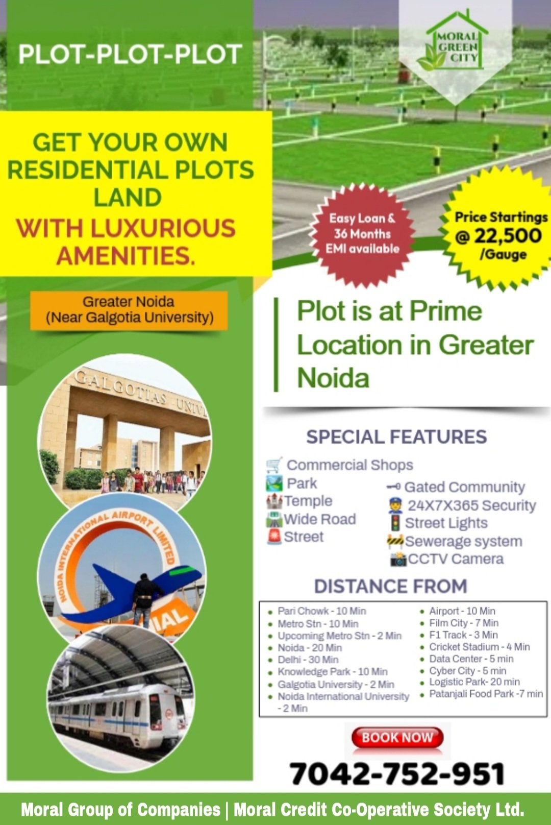 Plot available in Moral green city yamuna expressway Greater noida for sale