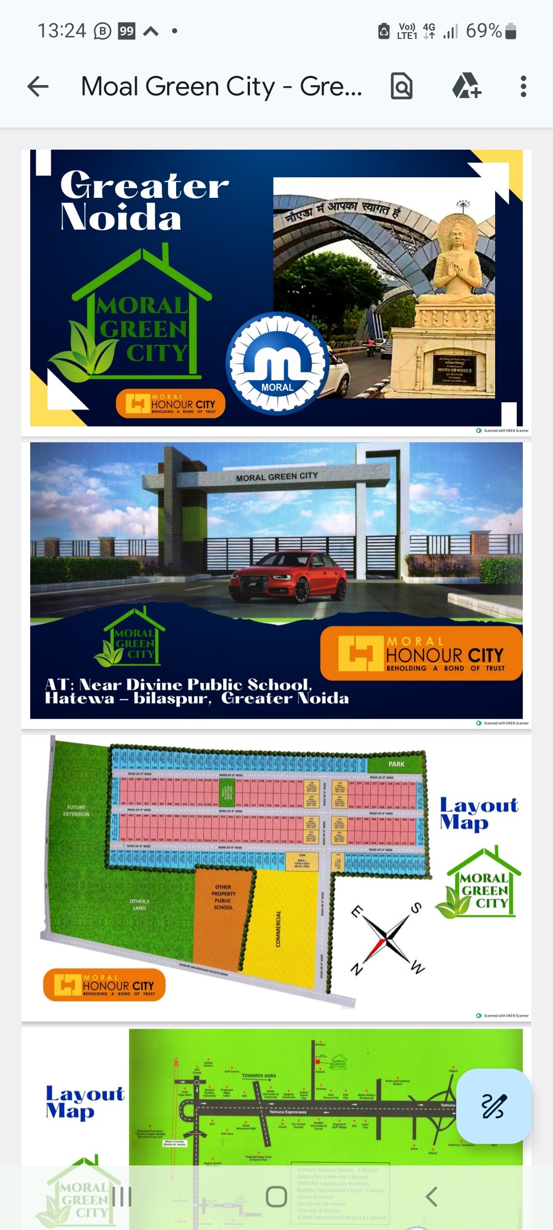 Plot available in Moral green city yamuna expressway Greater noida for sale